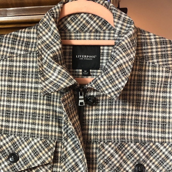 Liverpool Women's Plaid Blazer - Gray and Brown - Picture 13 of 16